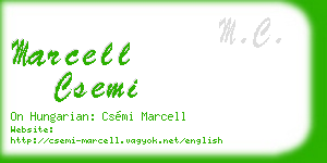 marcell csemi business card