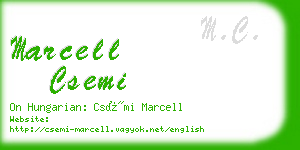 marcell csemi business card